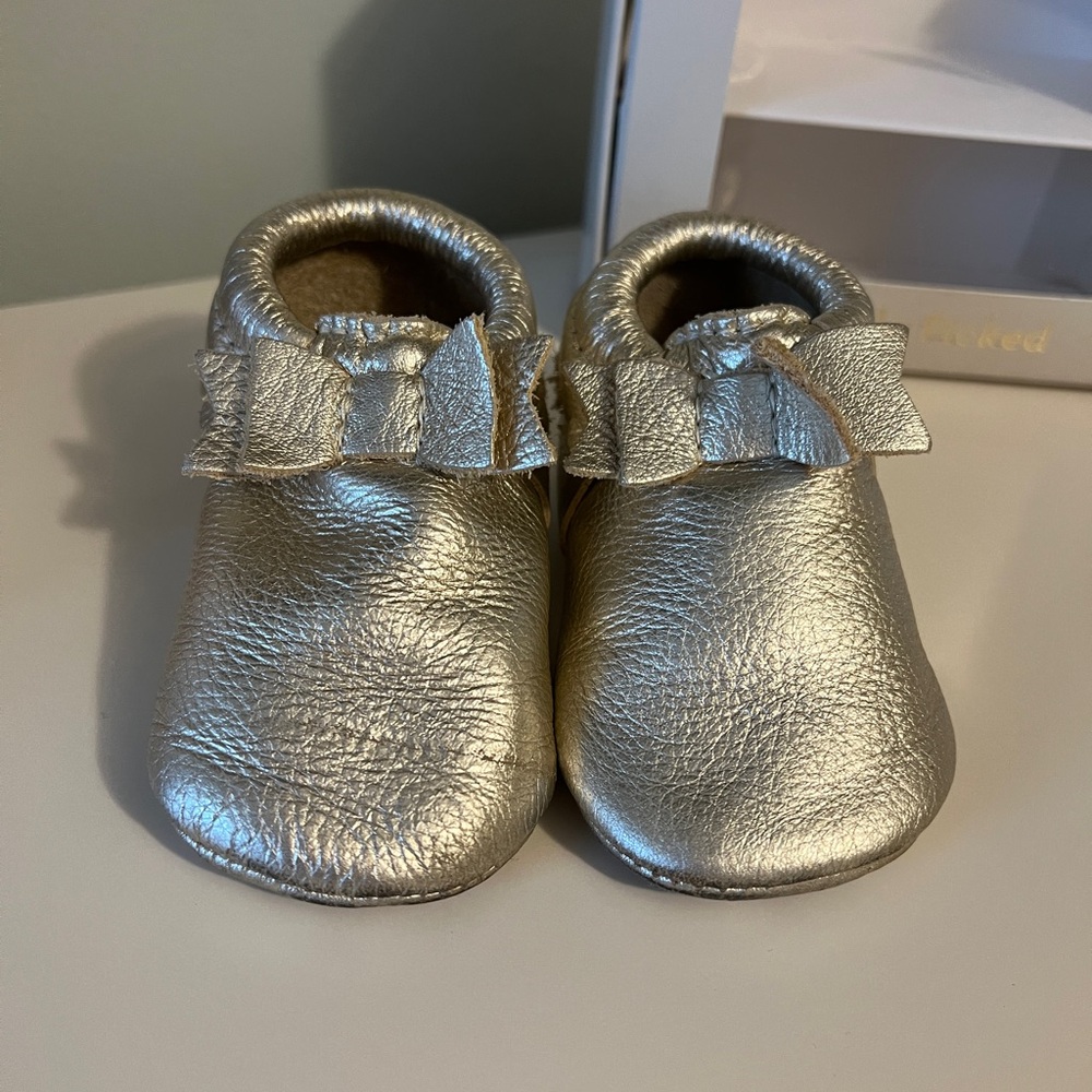 Gold Baby Moccasins